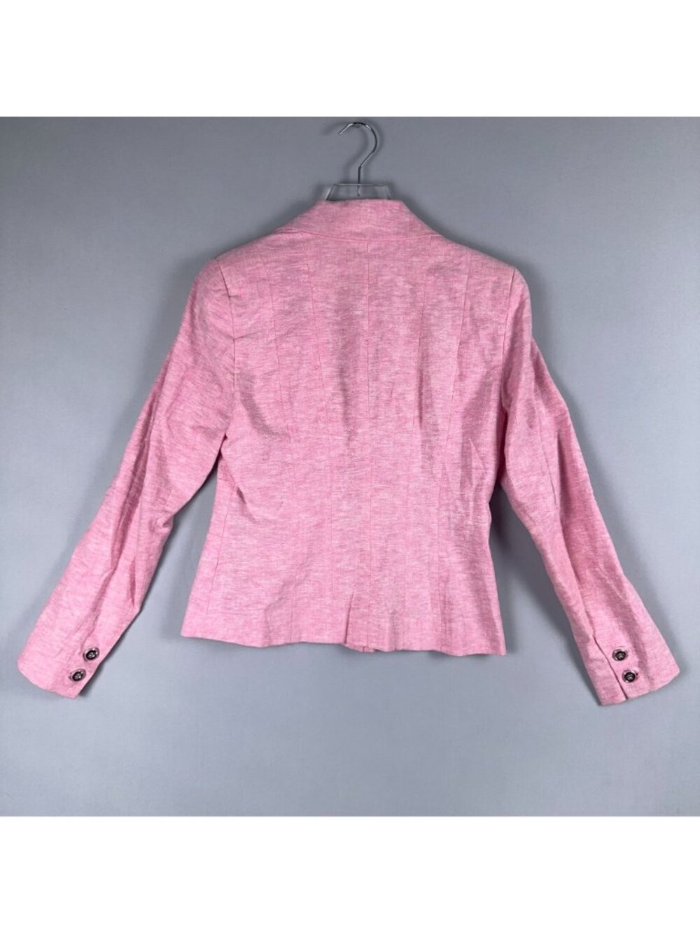 7th Avenue Blazer Jacket Size 4 Pink Long Sleeves Two-Button Lightweight - Picture 5 of 13